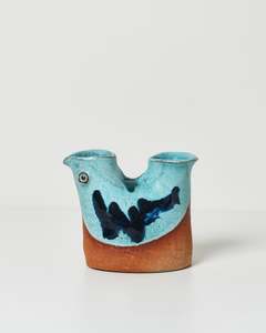 Shigaraki Mini Bird Vase | Sky Blue