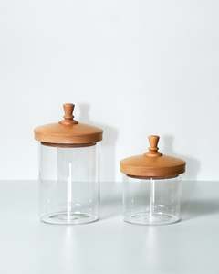 All: Wooden Lid Glass Jar