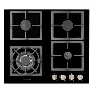 Cooktops - Refresh Appliances: PARMCO Black Glass Hobb + Wok Burner 600mm