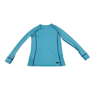 Macpac Long-Sleeve Base Layer Top - Large - Aqua and navy