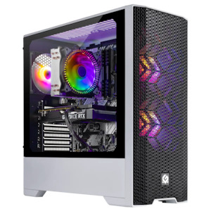 Prebuilt Gaming Pcs: Forseti's Balance Gaming PC - RTX 3050, Ryzen 5 5500, 16GB DDR4, 1TB NVMe SSD, Windows 11 - Brand New