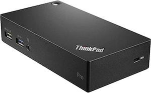 Laptop Docking Stations: Lenovo ThinkPad USB 3.0 Pro Dock with 65W AC Adapter - Refurbished Excellent Condition