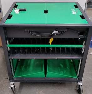 Peripherals: PC Locs Revolution ECO – 28-Bay Mobile Laptop Charging Trolley – Refurbished Good Condition