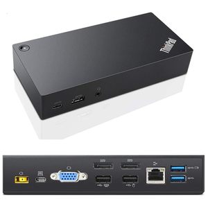 Refurbished Peripherals: Lenovo Universal USB-C Docking Station (DK1633) – Professional Dock with Dual Display Support | Refurbished Excellent Condition
