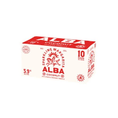 Sparkling Wine: Alba Sparkling Coconut Margarita 10pk Cans