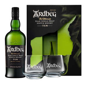 Ideas For Xmas: Ardbeg 10YO 46% 700ml Gift Box w/ 2 Glasses