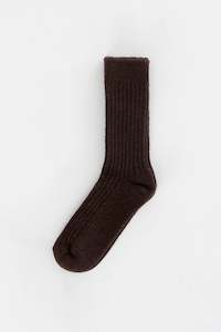 All: Portuguese Wool Socks - Brown