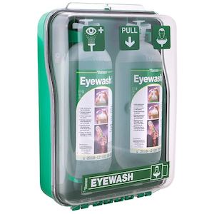 Emergency Showers And Eyewashes: Tobin Dust Protected Cabinet 2 x 1L Eyewash Bottle