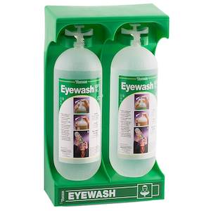 Emergency Showers And Eyewashes: Tobin Mobile Stand 2 x 1L Eyewash Bottles