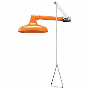 Emergency Showers And Eyewashes: Shower, Wall Mounted, P/Coat