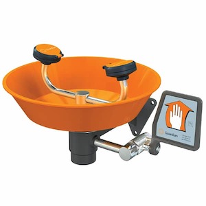 Eye/Face Wash, Wall Mounted, Plastic Bowl