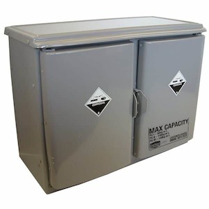 Storage Solutions: 140L PVC Corrosive Substance Cabinet, 2 Doors, 4 Shelves