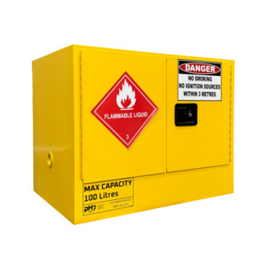 100L Flammable Storage Cabinet, 2 Doors, 1 Shelf
