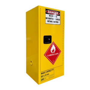 Storage Solutions: 60L Flammable Storage Cabinet, 1 Door, 2 Shelves