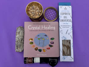 Special Offers For Valentines Day: Spiritual Cleansing Kit: Sage, Crystal Healing Book, Artisan Incense, & Healing Stones