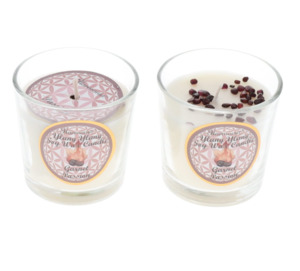 Candles 1: CRYSTAL SAND CANDLE - Passion Garnet Ylang Ylang Scented Votive