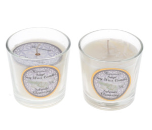 CRYSTAL SAND CANDLE - Cleansing Selenite Sage Scented Votive