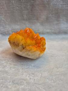 Rare Crystal Geode Quartz Orange