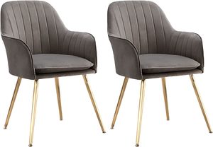 Dining Chair: Velvet Lounge Chairs – Modern Design Set Of 2 Pcs Chair
