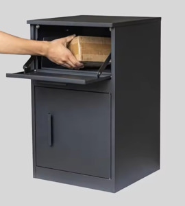 Wall Mounted Parcel Letterbox – Black Finish Secure & Spacious