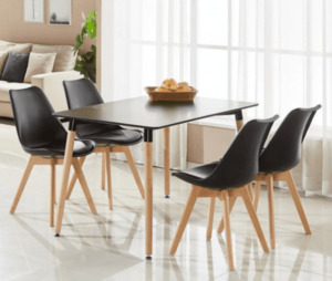 Modern Dining Table with 4 Chairs Versatile and Stylish