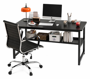 Computer Desk: Modern Office Computer Desk and Ergonomic Chair Combo Set