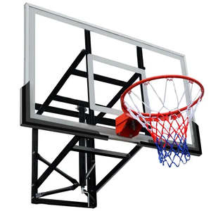 Basketball Hoop: Adjustable Wall-Mounted Basketball Hoop with Breakaway Rim 140 × 80 cm