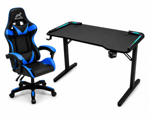 Computer Desk: LED Gaming Desk And Gaming Chair Combo Complete gaming solution