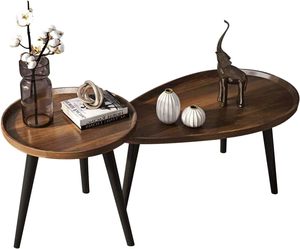 Industrial Nest Of Tables Wooden Coffee Sofa Side End Table Display Flowers Lamp