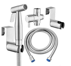 Handheld Toilet Bidet Sprayer – Stainless Steel Bathroom Shattaf Spray Gun