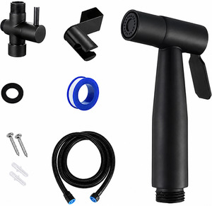 Products: Black Handheld Bidet Sprayer Kit for Toilet