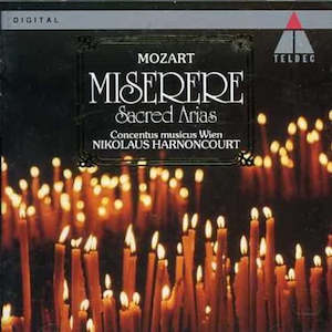 2nd Hand Cds: MOZART- MISERERE SACRED ARIAS HARNONCOURT CD VG