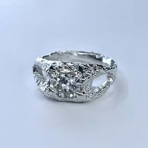 Art 1: BEBE MAE - DIVINATION RING WHITE SAPPHIRE *NEW*