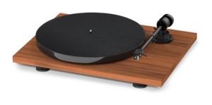 PROJECT E1 TURNTABLE WITH PICK IT MM E CARTRIDGE WALNUT *NEW*