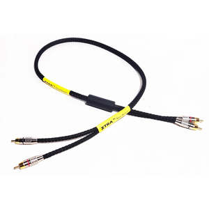 Hifi: BLACK RHODIUM-XTRA STEREO RCA TO RCA INTERCONNECT 1M PAIR *NEW*