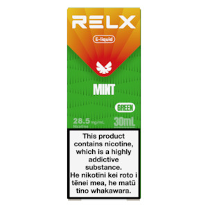Relx E Liquid: E-Liquid Mint(Green) 28.5mg/mL