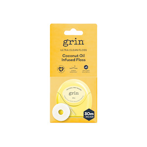 Oral Care: Grin Ultra Clean Floss & Refill Coconut Oil Infused 2 x 30m