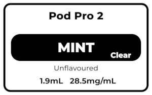 Infinity2 Vape Pod: Pod Pro 2 Mint(Clear) 28.5mg/mL