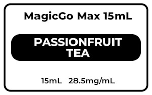 Vape Pod: MagicGo Max 15mL Passionfruit Tea 28.5mg/mL