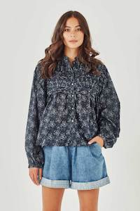 2021: SYLVIE SHIRT  - MIDNIGHT GARDEN PRINT