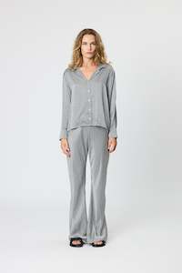 Silk: JUNE SILK PANT - BLACK HOUNDSTOOTH