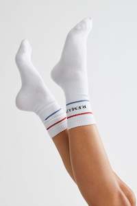 Hoisery: LATE CHECKOUT SOCKS - BLACK AND BONE