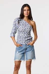 CASSIE TOP - SEA SIDE FLORAL