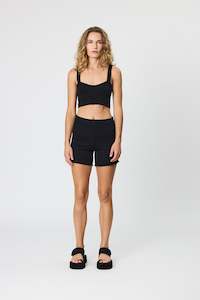 MAIA KNIT SHORTS - BLACK