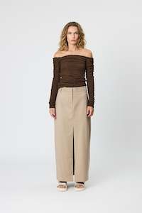 Lucky Last: LOLA MAXI SKIRT - OAT