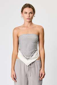 Archive Sale: ELODIE SMALL SARONG - CHARCOAL HOUNDSTOOTH