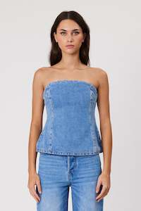Denim: CHARLI BODICE - MID BLUE