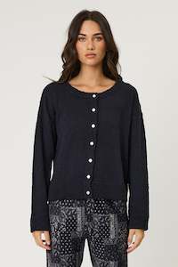 Knitwear: IVY CARDIGAN - BLACK