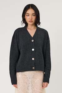 Knitwear: NOA CARDIGAN - SLATE