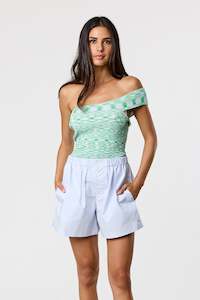 KEYA TOP - LIME STATIC